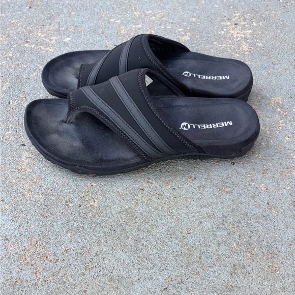 Merrell Shoes - Merrell Men's Black Flip-Flops